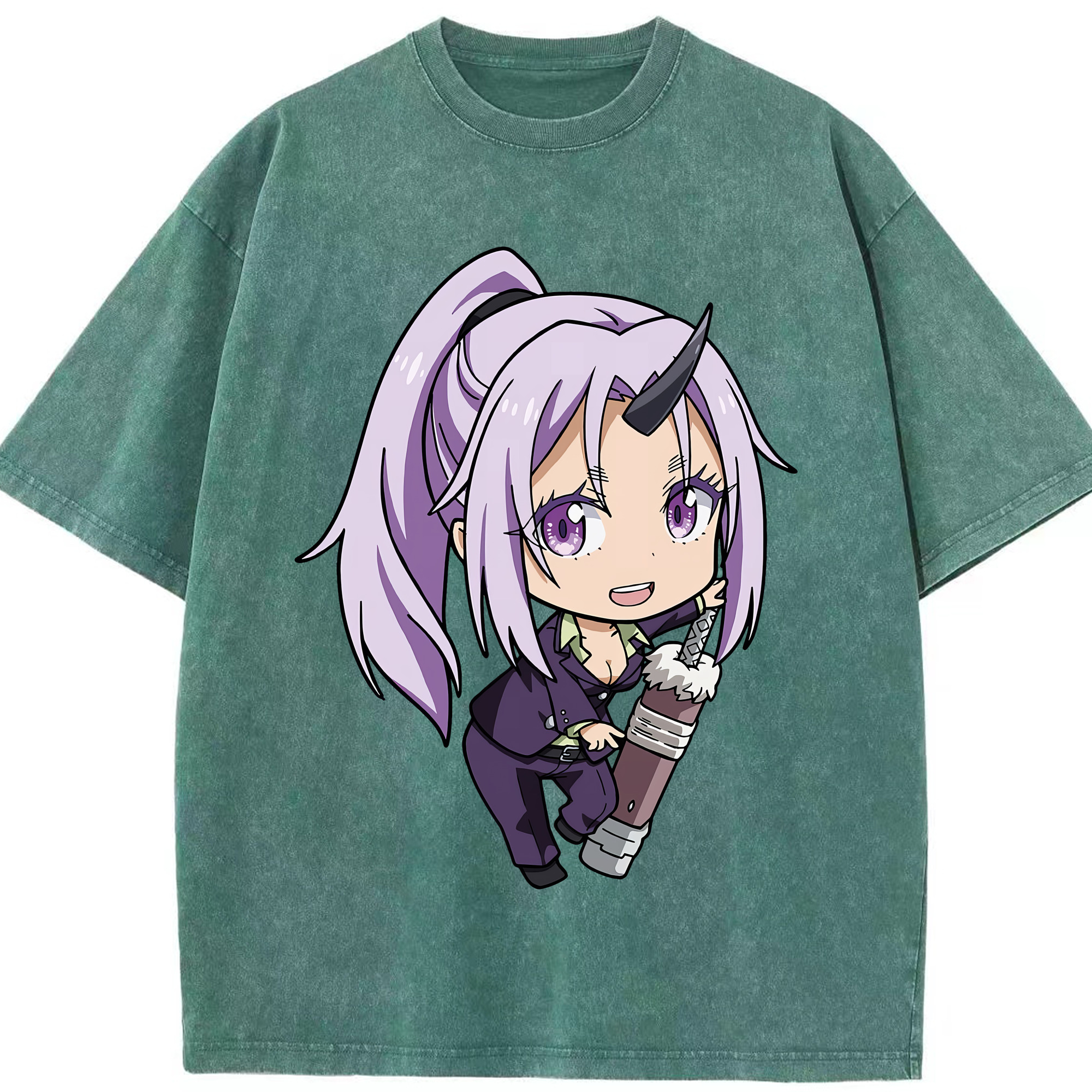（画像用） 転スラ Regarding Reincarnated to Slime 綿100% ヴィンテージ風 半袖Tシャツ（フロントプリント）